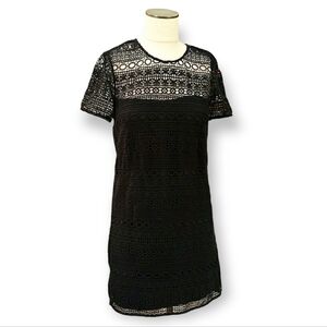 Juicy Couture lace embroidery little black dress lbd short sleeve Size 2